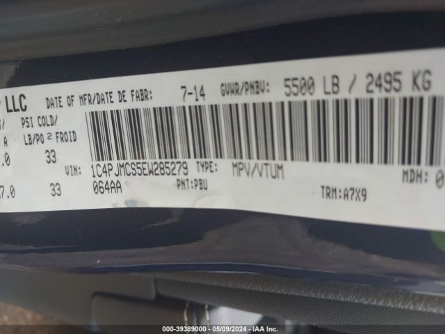 1C4PJMCS5EW285279 Jeep Cherokee North