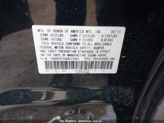 19UDE2F30GA015460 Acura Ilx 2.4l/acurawatch Plus Package