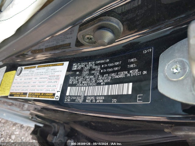 Toyota 4runner Sr5 Premium 2020 JTEBU5JR6L5785263 Image 9