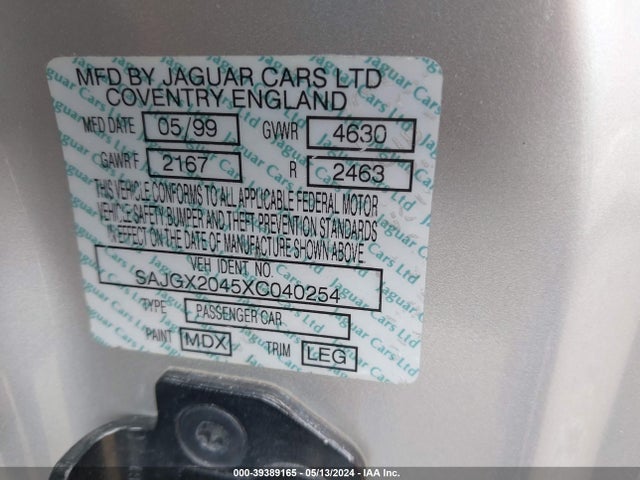 1999 JAGUAR XK8 SAJGX2045XC040254 Photo 8