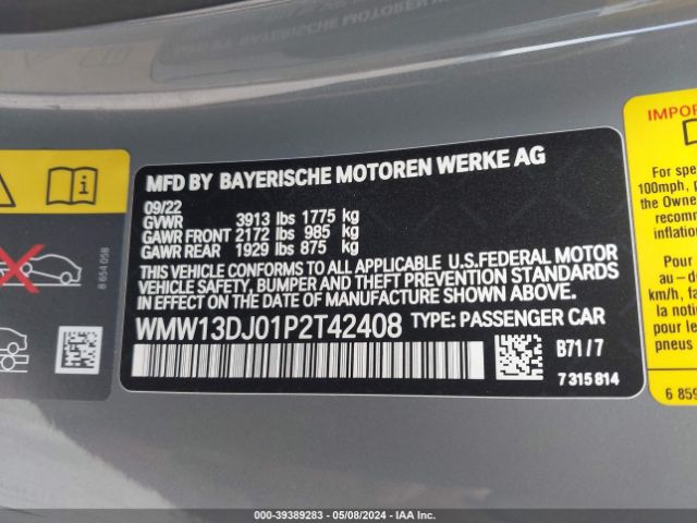 WMW13DJ01P2T42408 Mini Se Hardtop Cooper