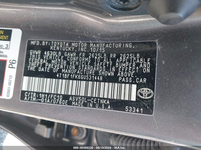 Toyota CAMRY LE 2016 4T1BF1FK6GU531448 Image 9