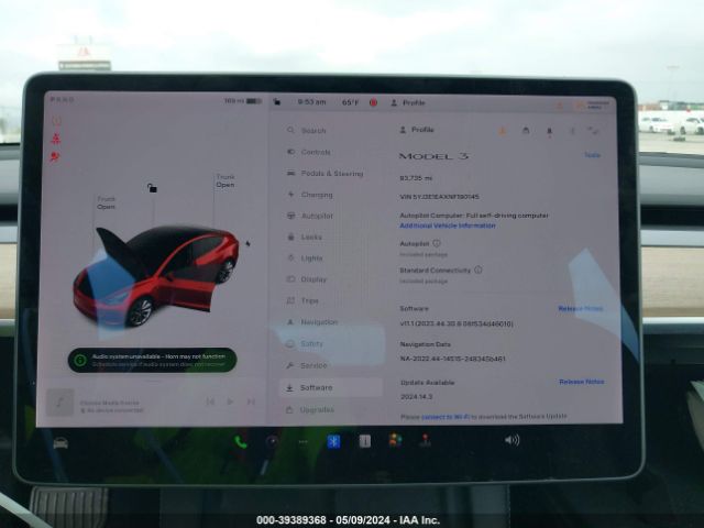 5YJ3E1EAXNF190145 Tesla Model 3 Rear-wheel Drive