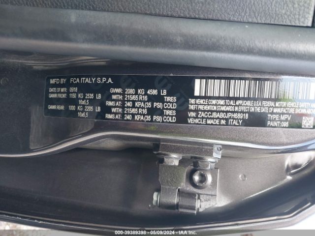 ZACCJBAB0JPH68918 Jeep Renegade Sport 4x4