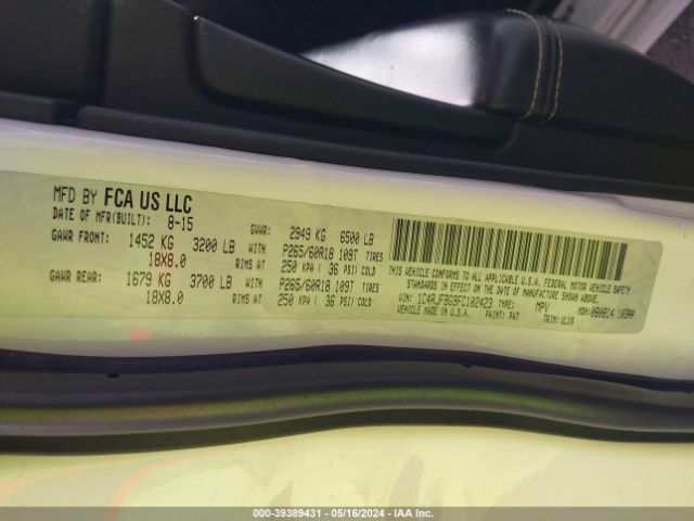 2015 JEEP GRAND CHEROKEE 1C4RJFBG9FC102423 Photo 8