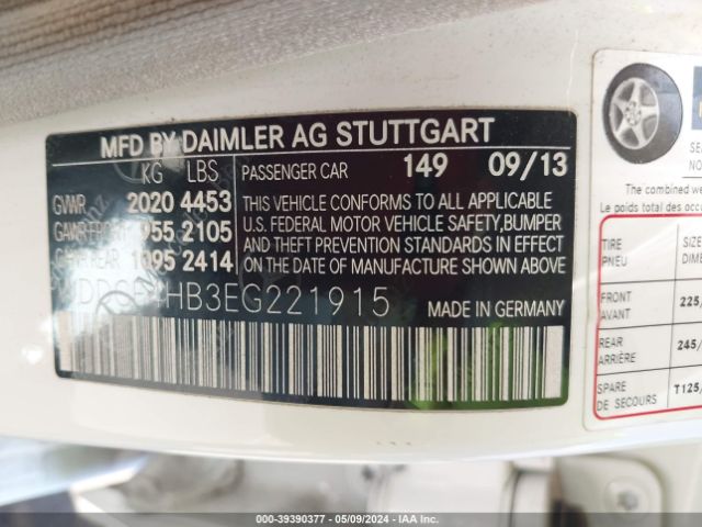 WDDGF4HB3EG221915 Mercedes-Benz C 250 Luxury/sport