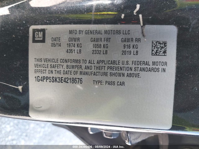 1G4PP5SK3E4218676 Buick Verano