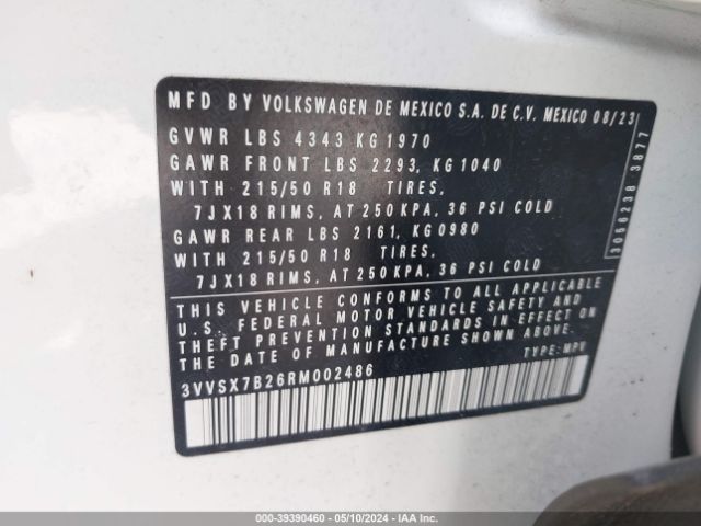 3VVSX7B26RM002486 Volkswagen Taos 1.5t Se