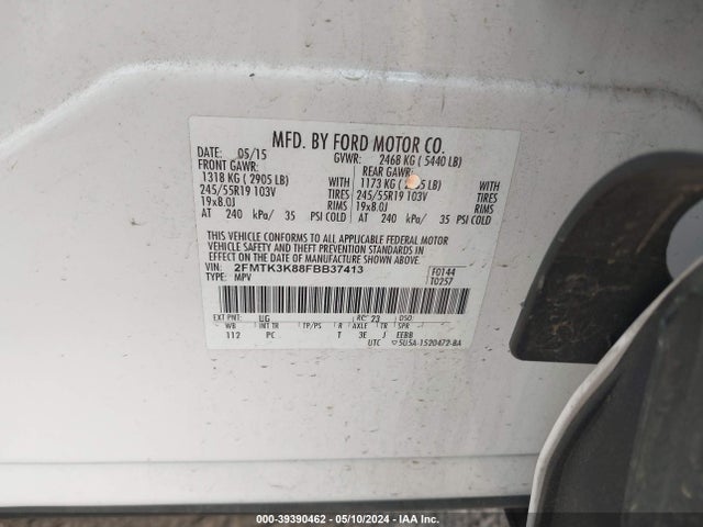 Ford Edge Titanium 2015 2FMTK3K88FBB37413 Image 9