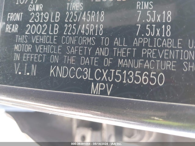 KIA NIRO EX 2018 KNDCC3LCXJ5135650 Image 9
