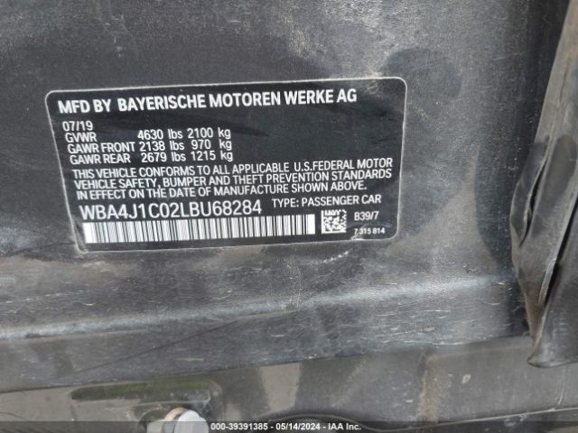 WBA4J1C02LBU68284 BMW 430i Gran Coupe