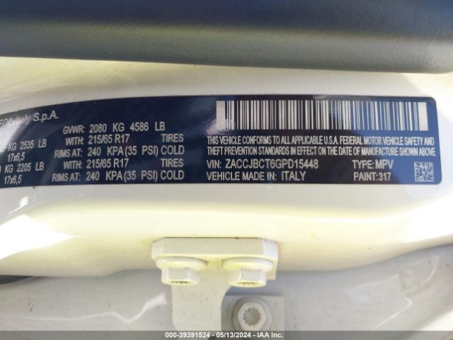 ZACCJBCT6GPD15448 Jeep Renegade Trailhawk