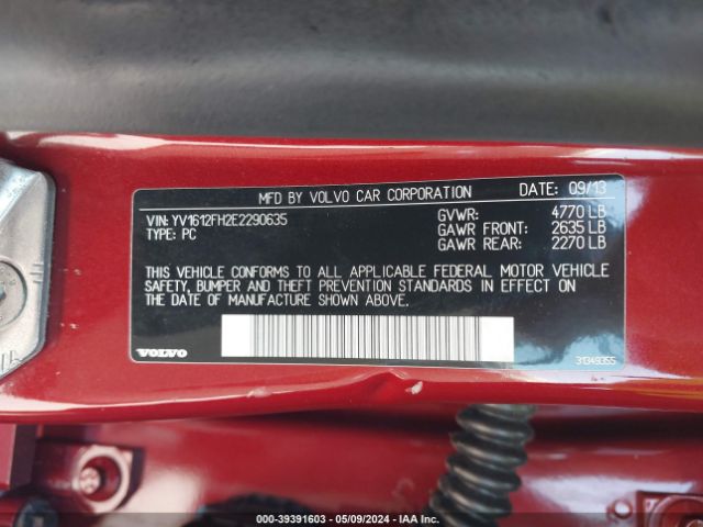 YV1612FH2E2290635 Volvo S60 T5/t5 Platinum/t5 Premier/t5 Premier Plus