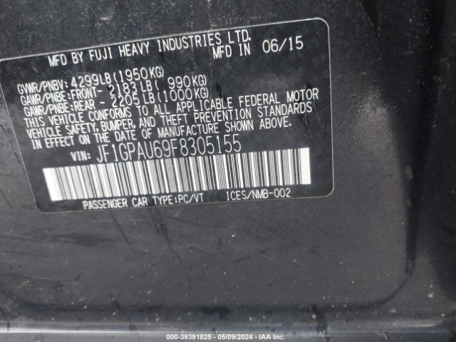 JF1GPAU69F8305155 Subaru Impreza 2.0i Sport Premium