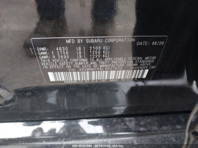 4S3BWAC66L3027638 Subaru Legacy Premium