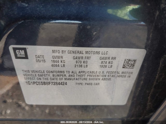 Chevrolet Cruze 1lt Auto 2015 1G1PC5SB8F7284424 Image 9