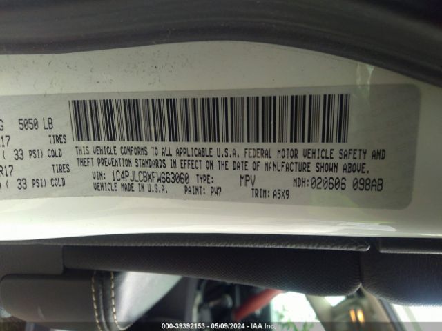 1C4PJLCBXFW663060 Jeep Cherokee Latitude