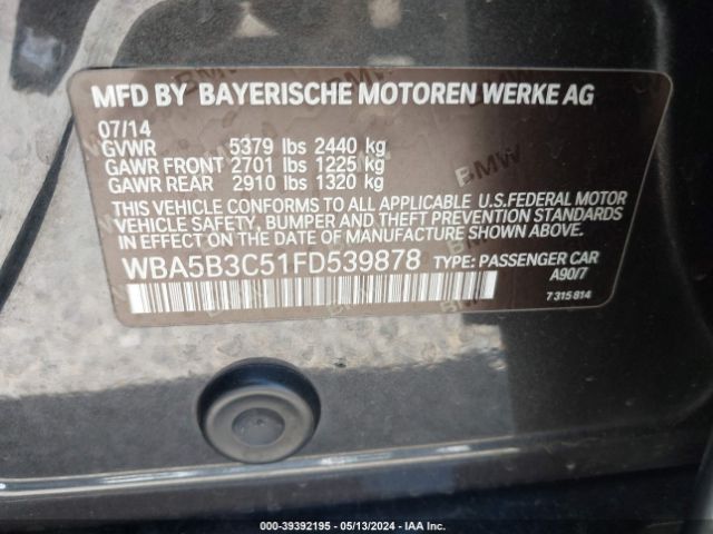 WBA5B3C51FD539878 BMW 535i Xdrive