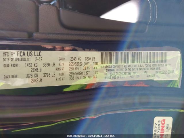 2017 JEEP GRAND CHEROKEE 1C4RJFCG6HC811330 Photo 8