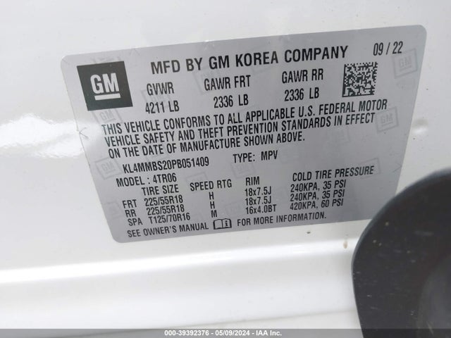 KL4MMBS20PB051409 Buick Encore Gx Preferred Fwd