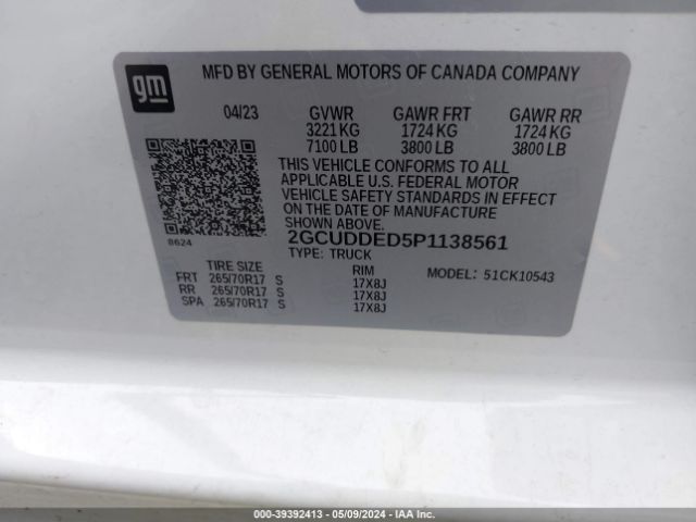 2GCUDDED5P1138561 Chevrolet Silverado 1500 4wd  Standard Bed Lt