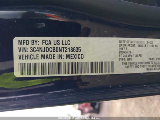 3C4NJDCB0NT218635 Jeep Compass High Altitude 4x4