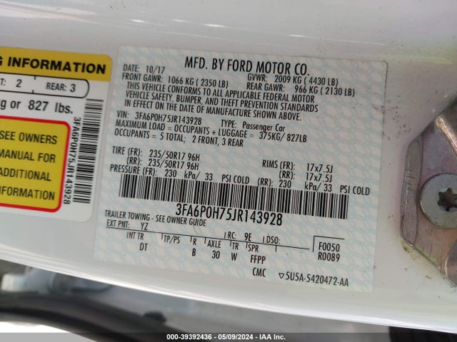 Ford 2018 2018 3FA6P0H75JR143928 Image 21