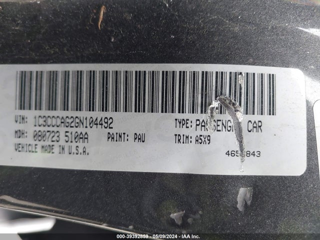 1C3CCCAG2GN104492 Chrysler 200 Limited