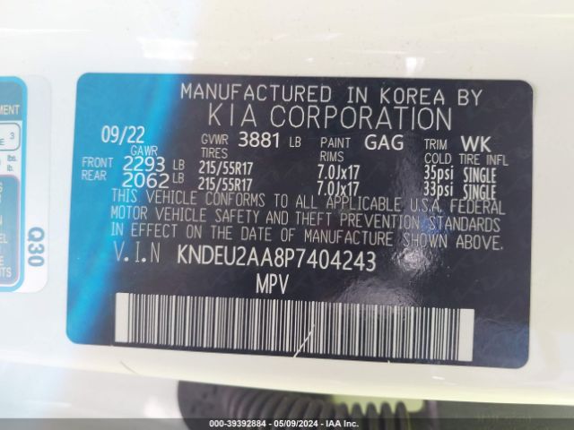 KNDEU2AA8P7404243 KIA SELTOS S