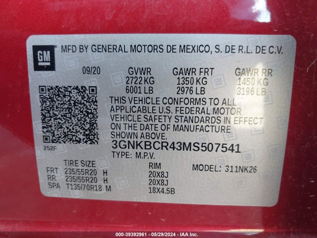 Chevrolet Blazer Fwd 2lt 2021 3GNKBCR43MS507541 Image 9