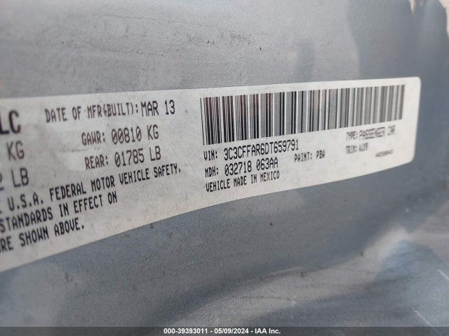 2013 FIAT 500 3C3CFFAR6DT659791 Photo 8