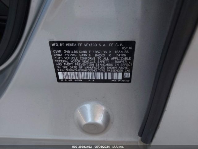 3HGGK5H8XGM705543 Honda Fit Ex-l