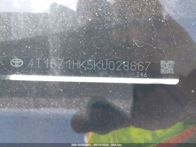 4T1BZ1HK5KU028667 Toyota Camry Xse V6