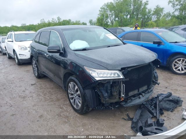 Auction sale of the 2016 Acura Mdx Technology   Acurawatch Plus Packages/technology Package, vin: 5FRYD4H47GB050264, lot number: 39393851