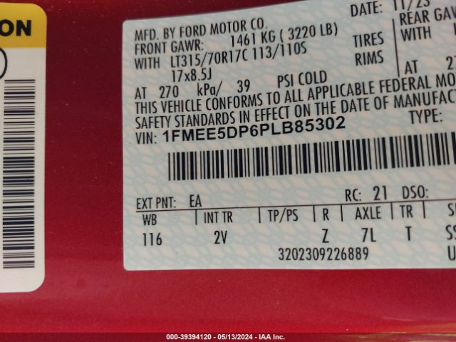 1FMEE5DP6PLB85302 Ford Bronco Outer Banks