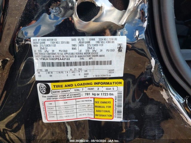 Ford Expedition Xlt Max 2023 1FMJK1H83PEA42122 Image 9