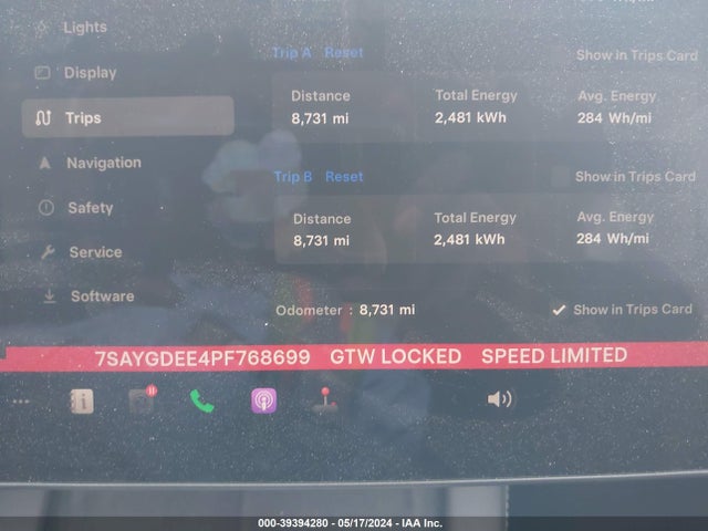 7SAYGDEE4PF768699 Tesla Model Y Awd/long Range Dual Motor All-wheel Drive