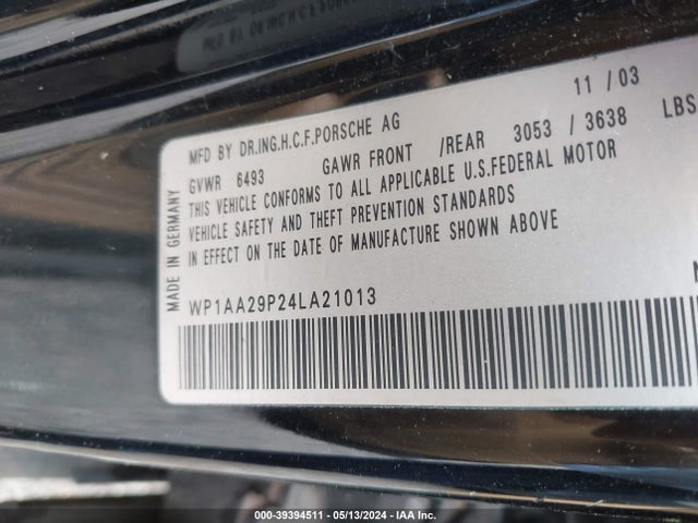 2004 PORSCHE CAYENNE WP1AA29P24LA21013 Photo 8