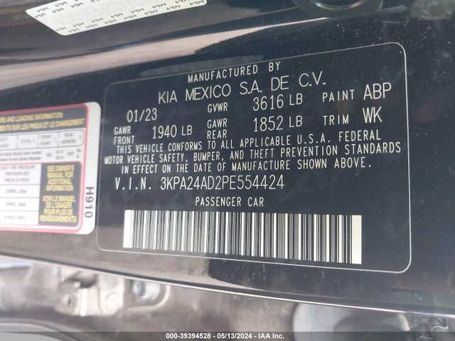 KIA RIO LX 2023 3KPA24AD2PE554424 Image 9
