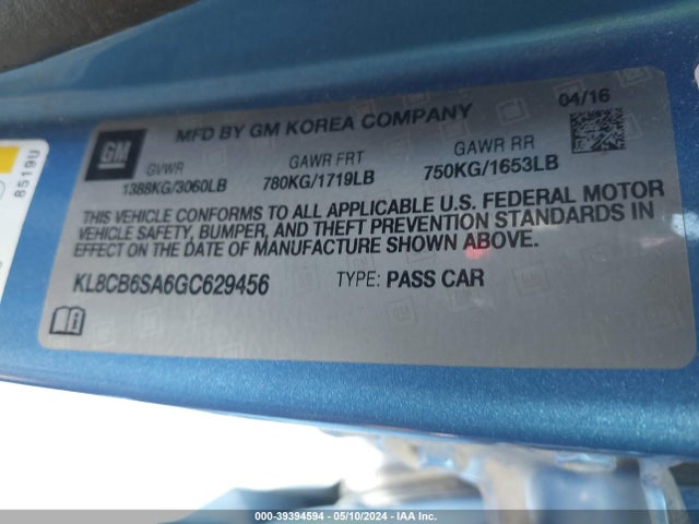 Chevrolet Spark Ls Cvt 2016 KL8CB6SA6GC629456 Image 9