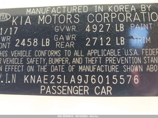 KIA Stinger Premium 2018 KNAE25LA9J6015576 Image 9