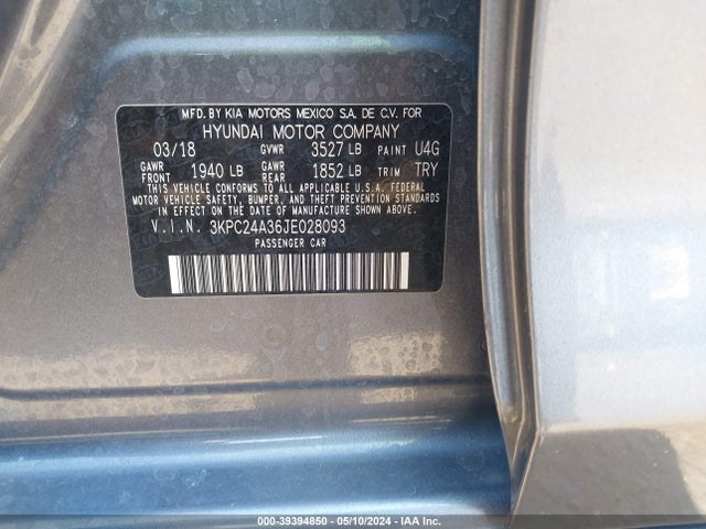 Hyundai ACCENT SE 2018 3KPC24A36JE028093 Image 9