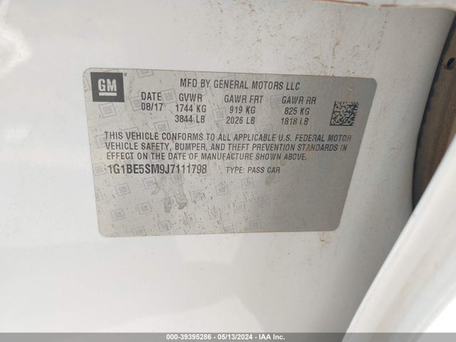 Chevrolet Cruze Lt Auto 2018 1G1BE5SM9J7111798 Image 9