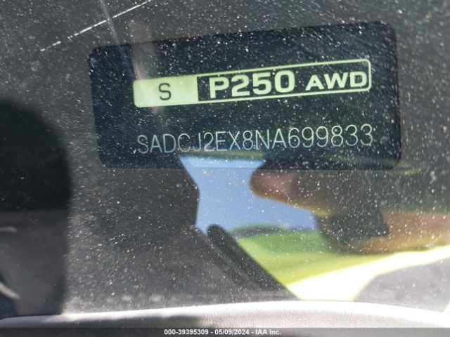 SADCJ2EX8NA699833 Jaguar F-pace S P250 Awd Automatic