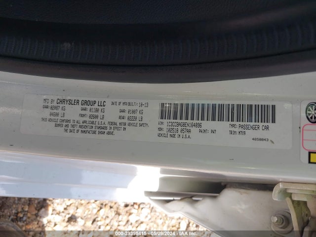 Chrysler 200 LX 2014 1C3CCBAG8EN164896 Image 9