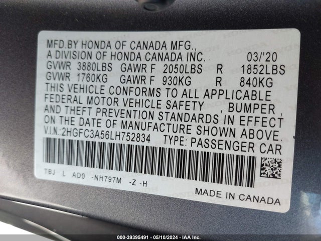 Honda CIVIC SI COUPE 2020 2HGFC3A56LH752834 Image 9