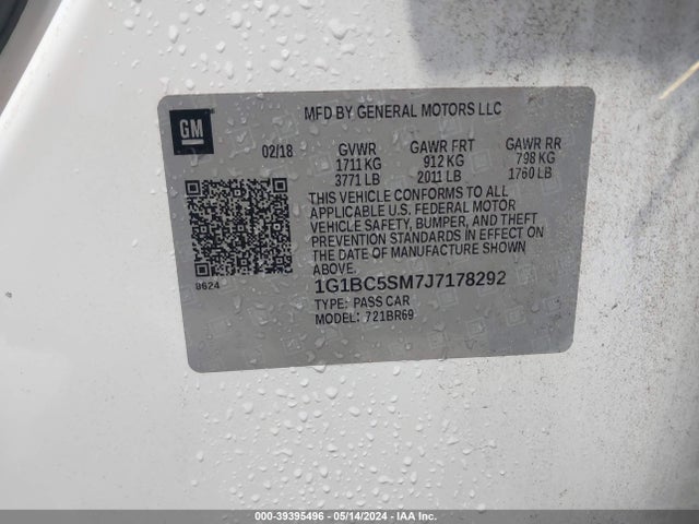 Chevrolet Cruze Ls Auto 2018 1G1BC5SM7J7178292 Image 9