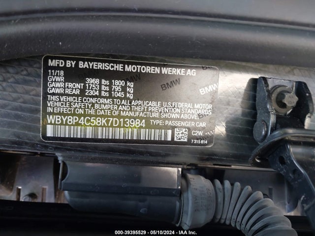 WBY8P4C58K7D13984 BMW I3 120ah W/range Extender
