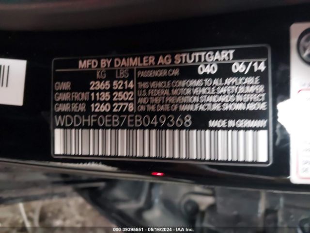 WDDHF0EB7EB049368 Mercedes-Benz E 250 Bluetec