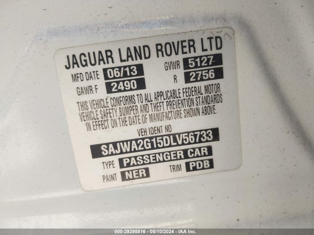 2013 JAGUAR XJ SAJWA2G15DLV56733 Photo 8